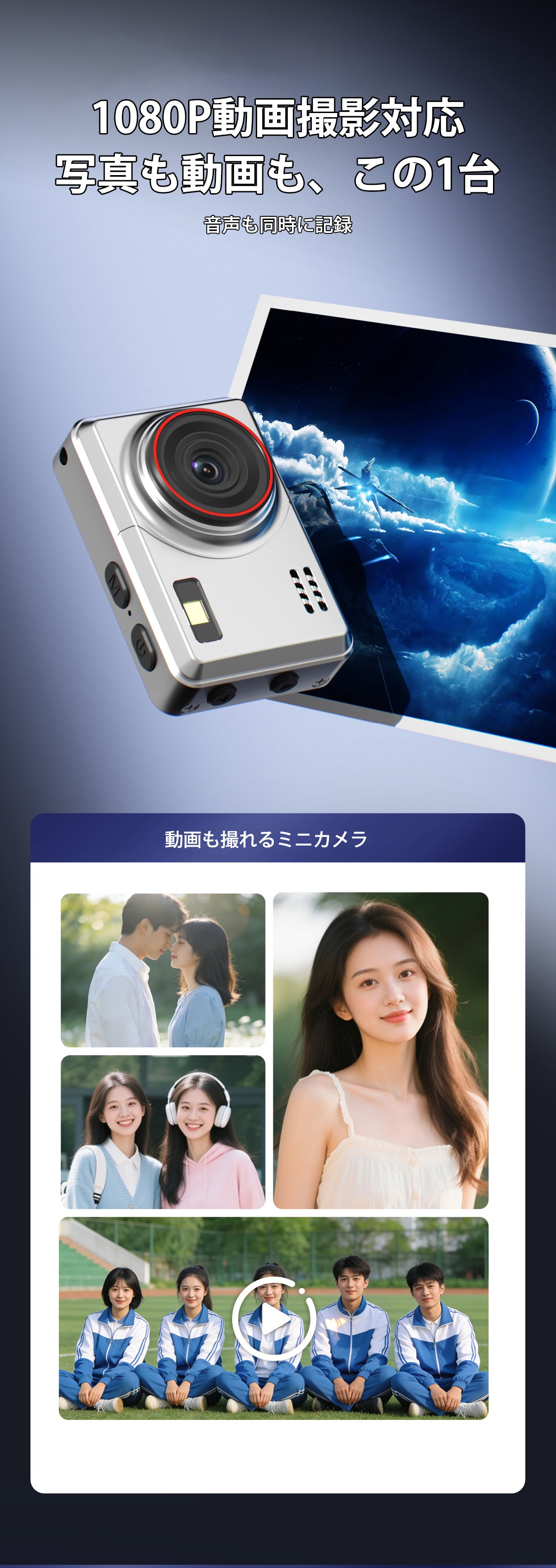 31g超軽量】スマホにも即転送できるレトロデザインの高性能ミニカメラ