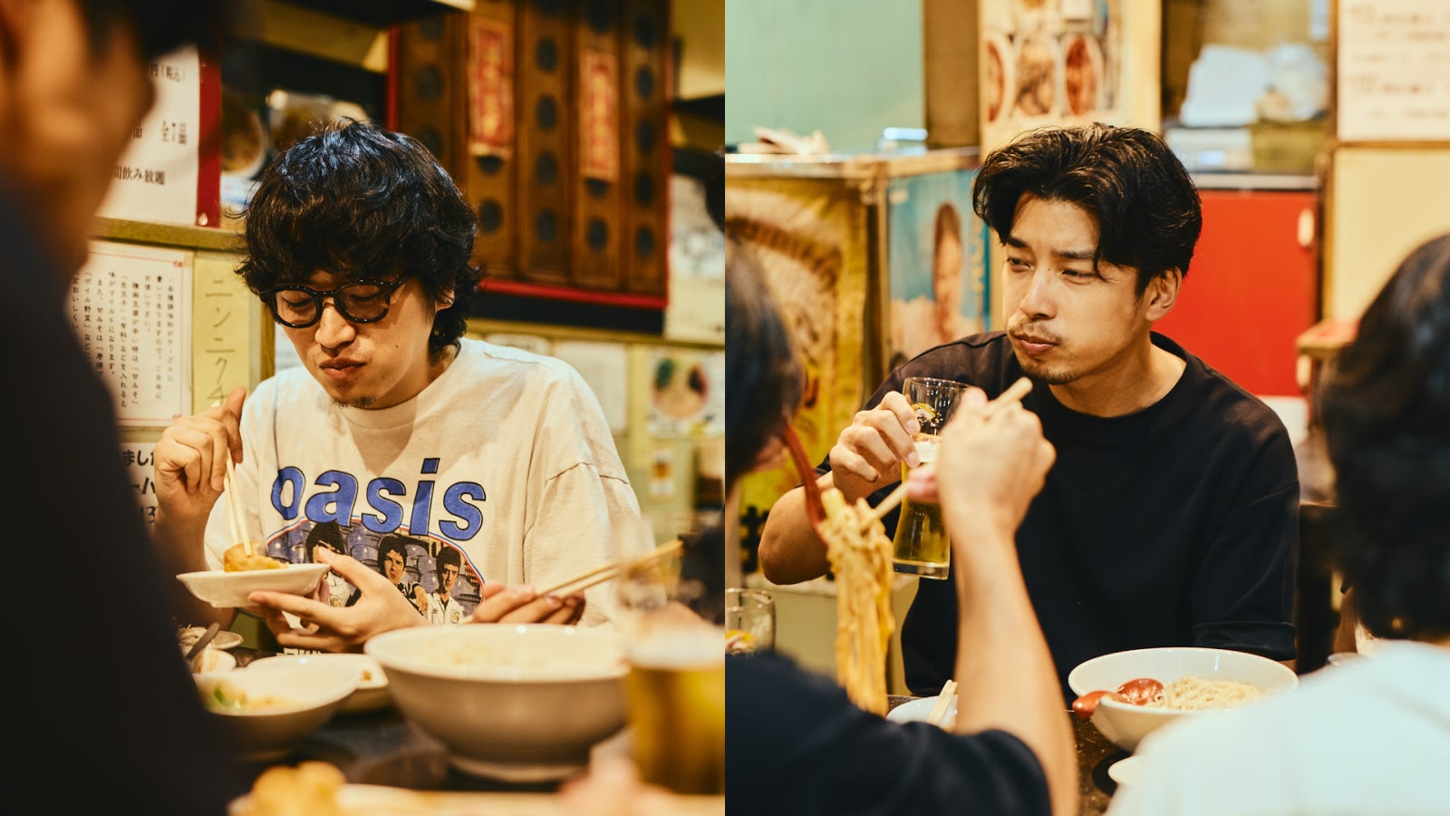 食事を楽しむ人たちの写真