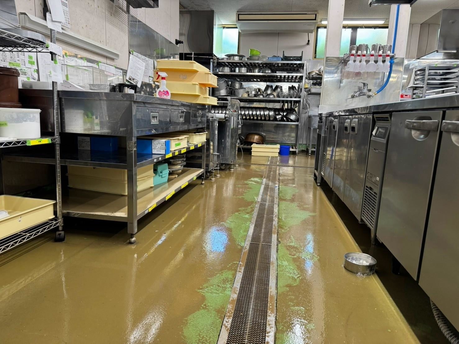 浸水した本社スタジオ