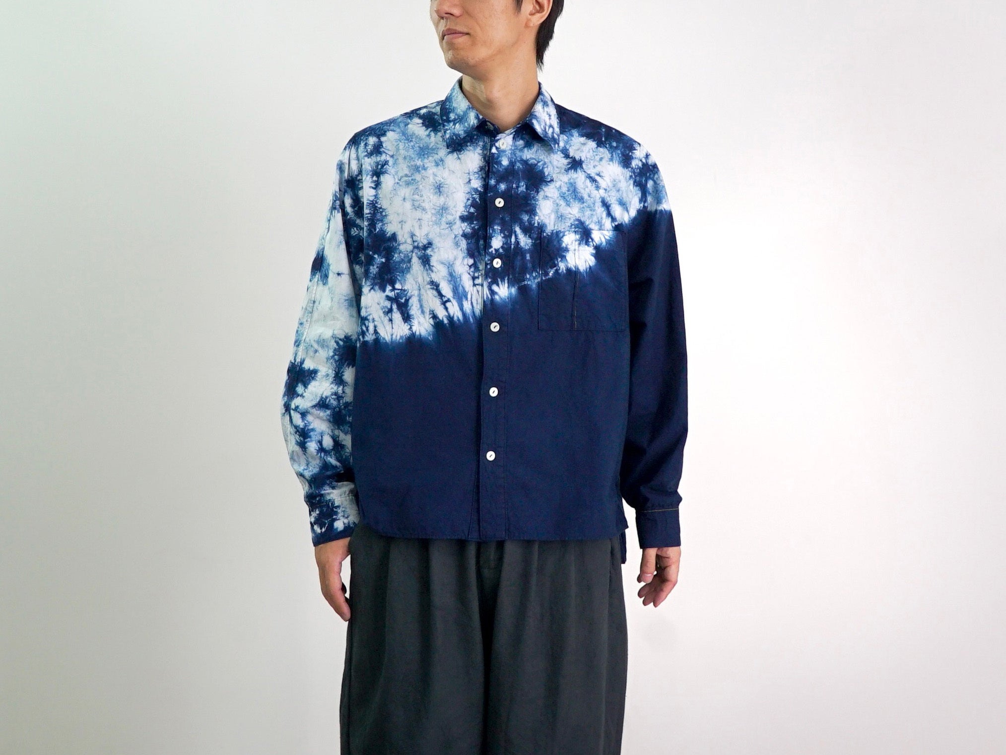三河帯芯 まだらベーシックシャツ