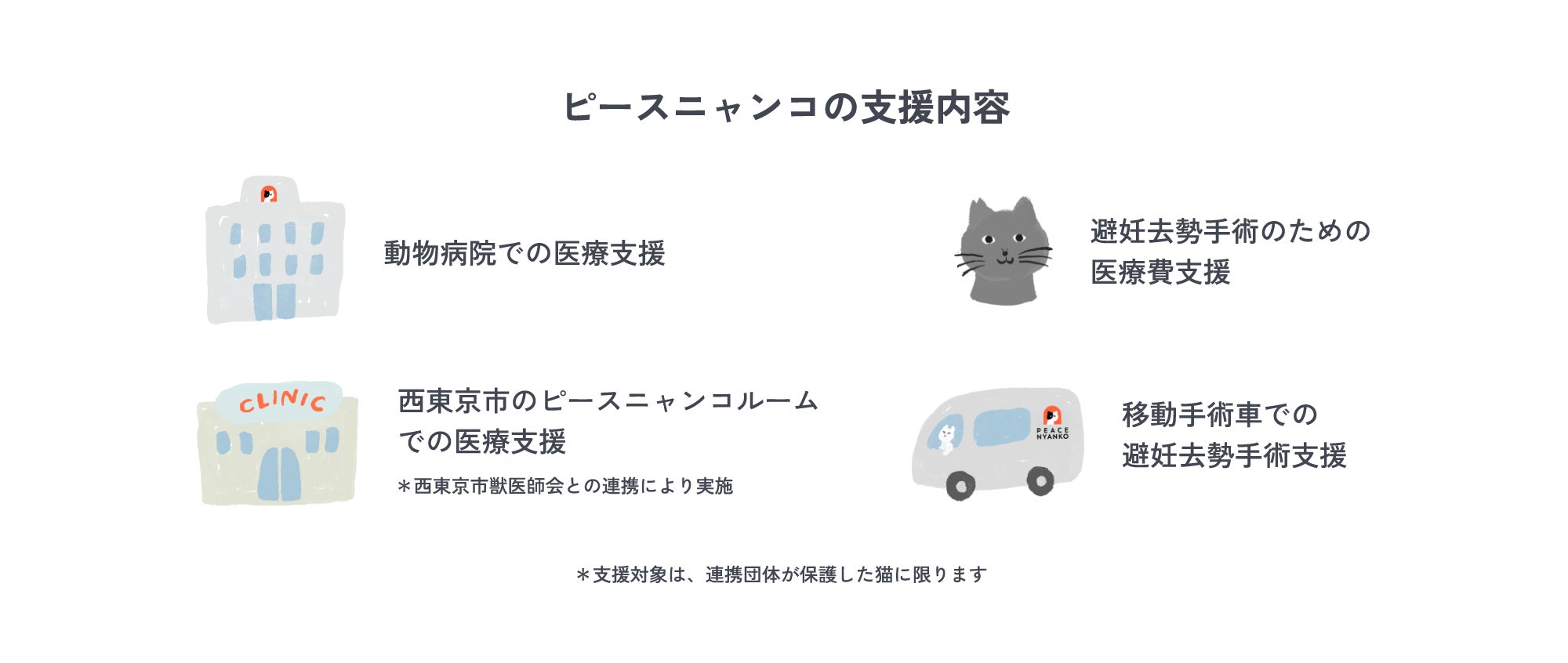 ピースニャンコの支援内容