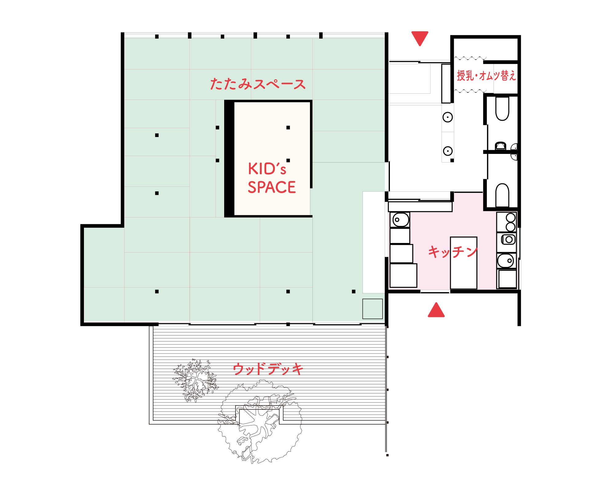 おむすび座の間取り