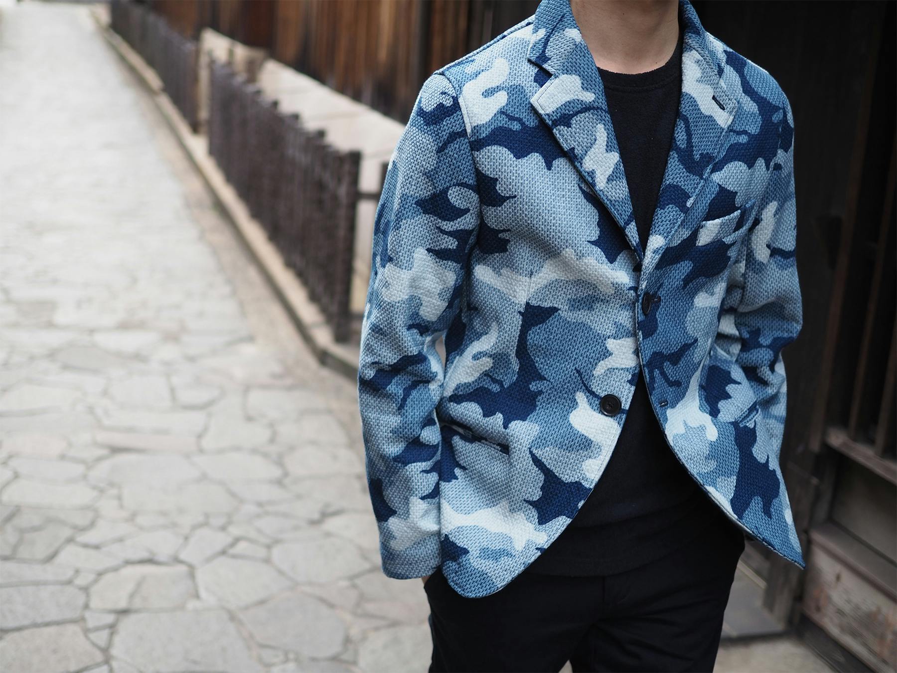 「刺し子」×「藍染め」日本の伝統をまとった『藍染めジャケット』