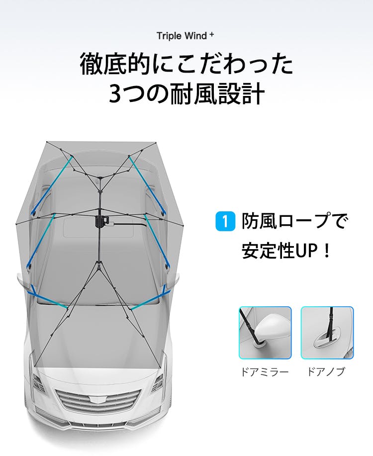 愛車を全面的に守る！ワンタッチの自動開閉式カーテント「CAR UMBRELLA」 - CAMPFIRE (キャンプファイヤー)