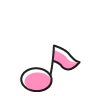 ピンク音符
