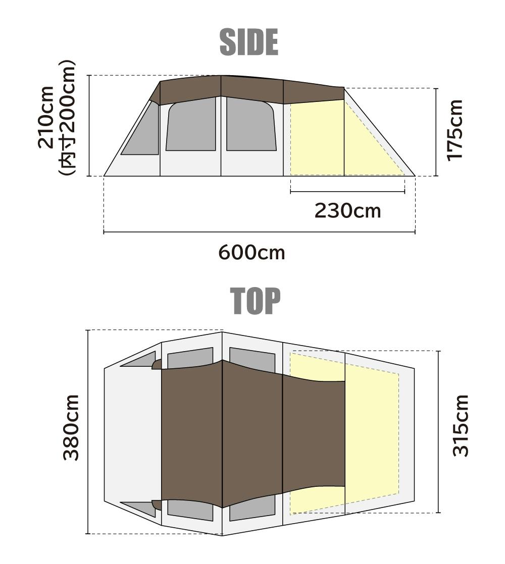 あらゆる快適機能を全て搭載した新型2ルームトンネルテントが登場 Campfire キャンプファイヤー