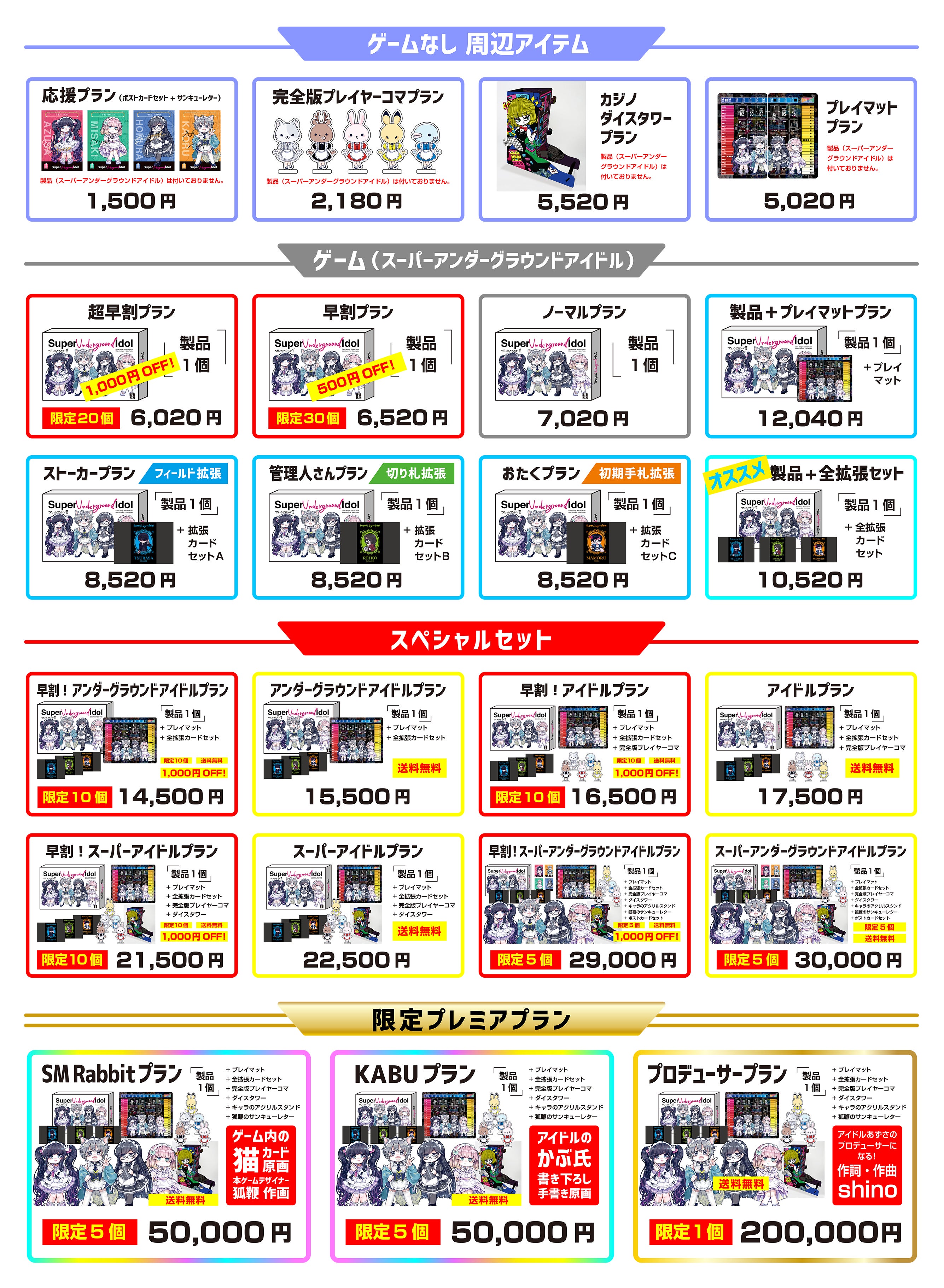 ボードゲーム スーパーアンダーグラウンドアイドル 生産プロジェクト Campfire キャンプファイヤー ボードゲーム スーパーアンダーグラウンドアイドル 生産プロジェクト Campfire キャンプファイヤー