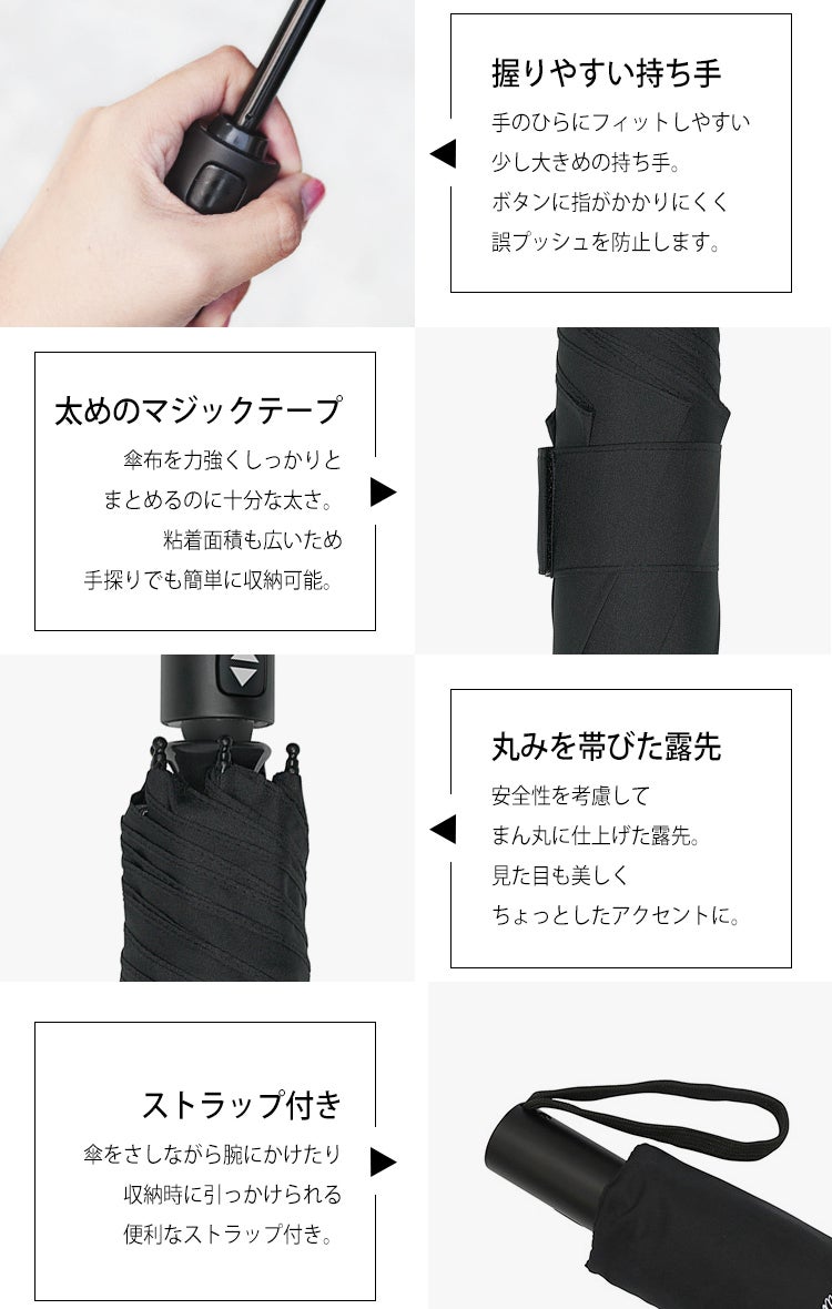 3秒でシワなく畳める！ スマート折り畳み傘「Nano Easy Fold-up