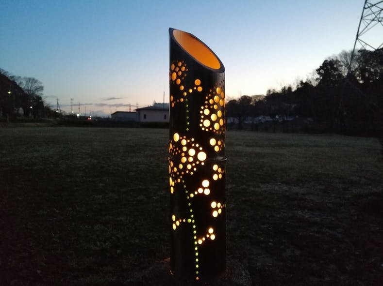 竹灯り 〜滝登り〜 竹灯籠 孟宗竹