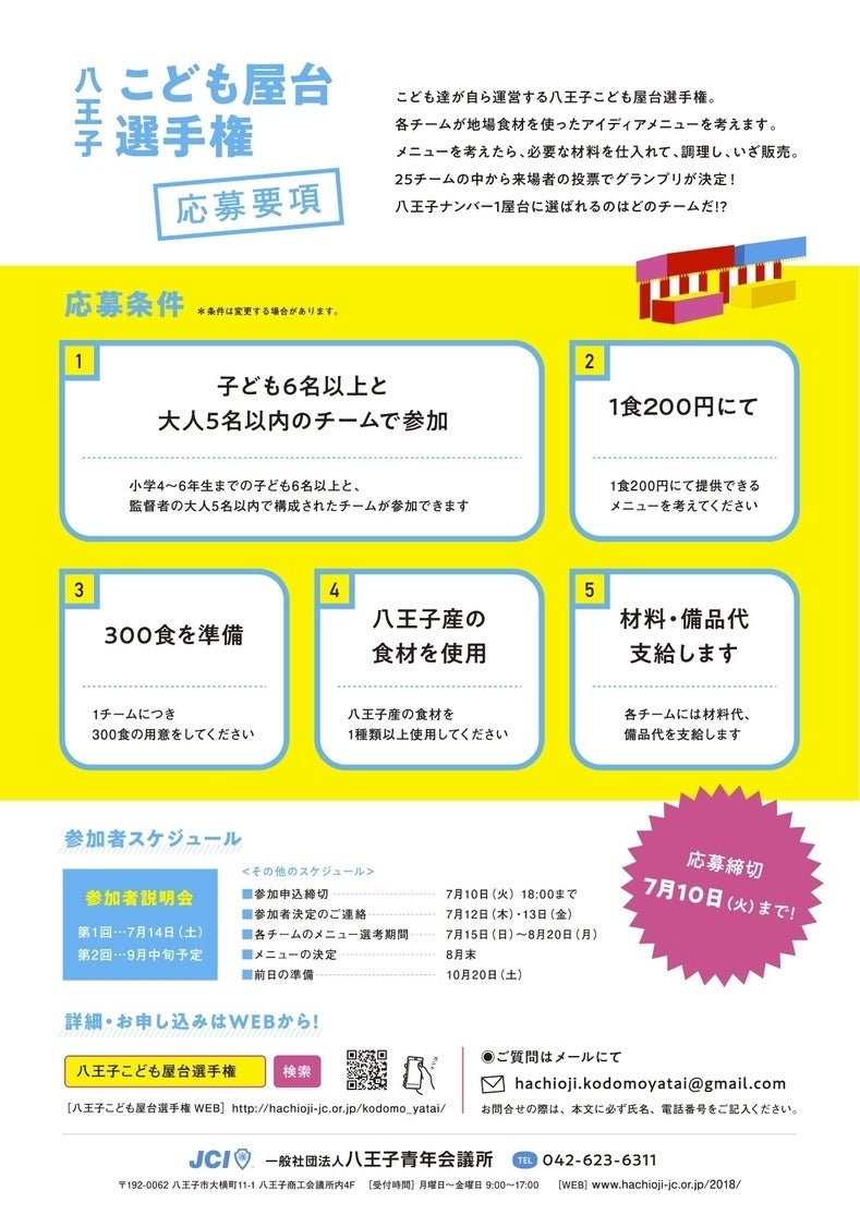 八王子こども屋台選手権 With 気球に乗って故郷を感じよう Campfire キャンプファイヤー