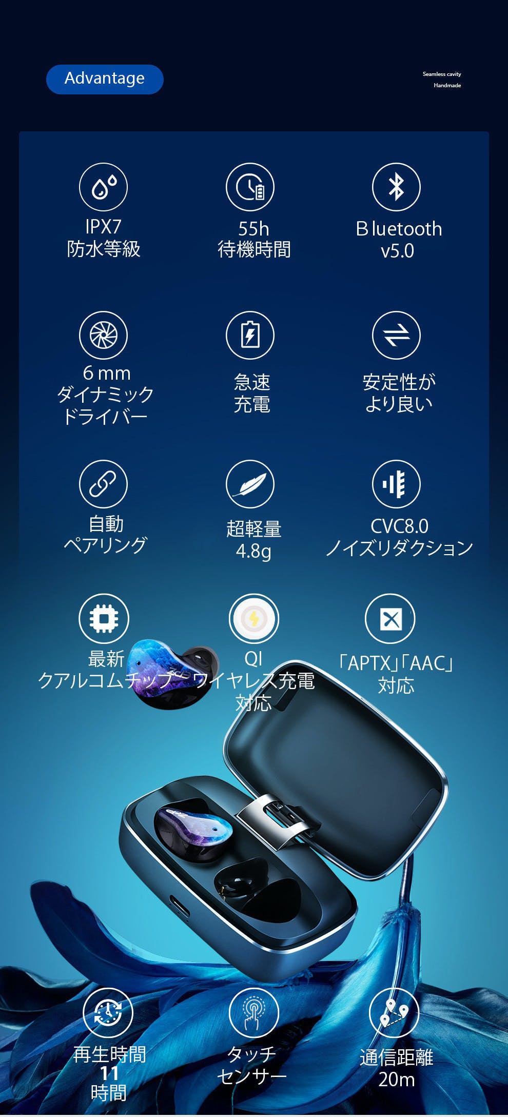 日本に上陸 3dプリンター技術で生まれたepz S350t完全ワイヤレスイヤホン Campfire キャンプファイヤー
