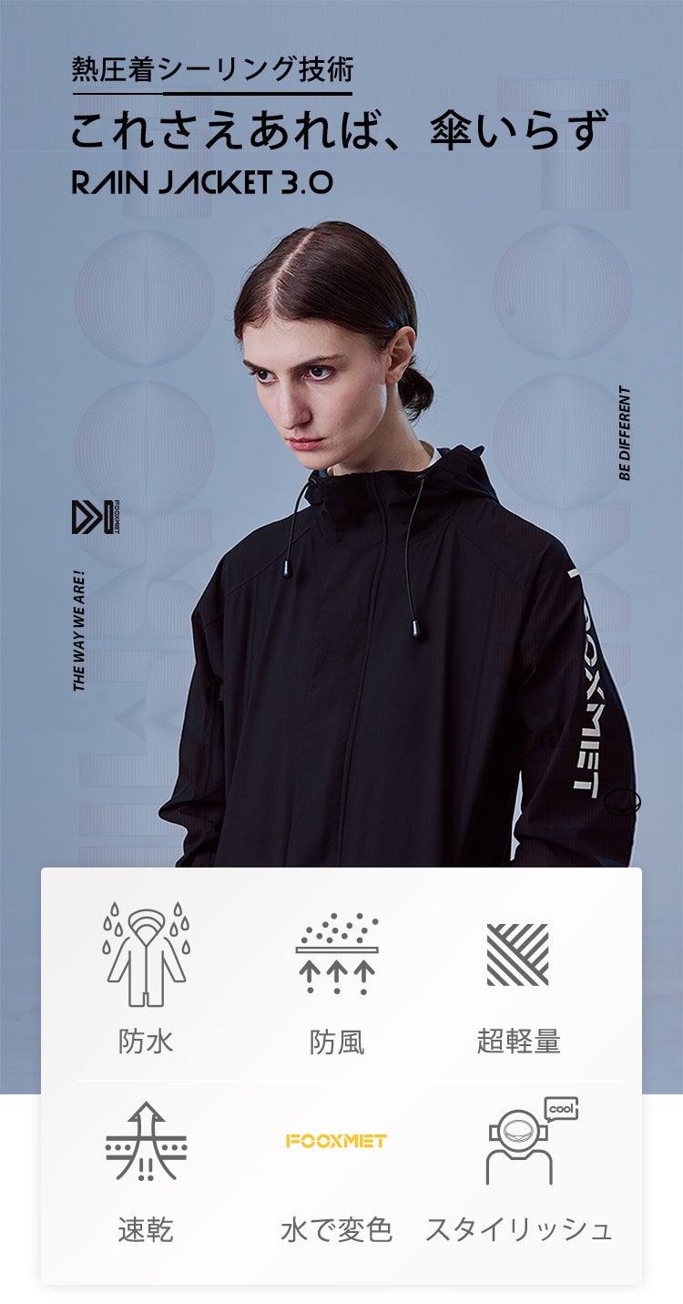 ポケットサイズの超軽量レインジャケット「RAIN JACKET 3.0