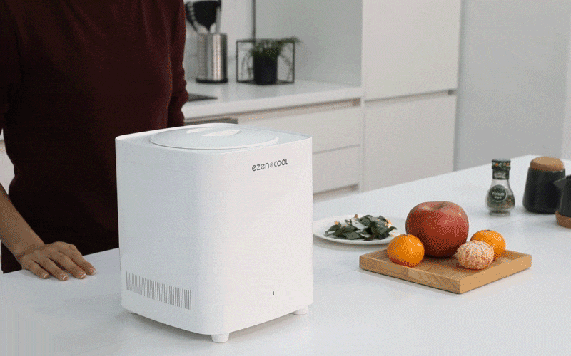 生ゴミを冷却し、匂いや細菌を徹底除去する生ごみ処理機<EZENCOOL