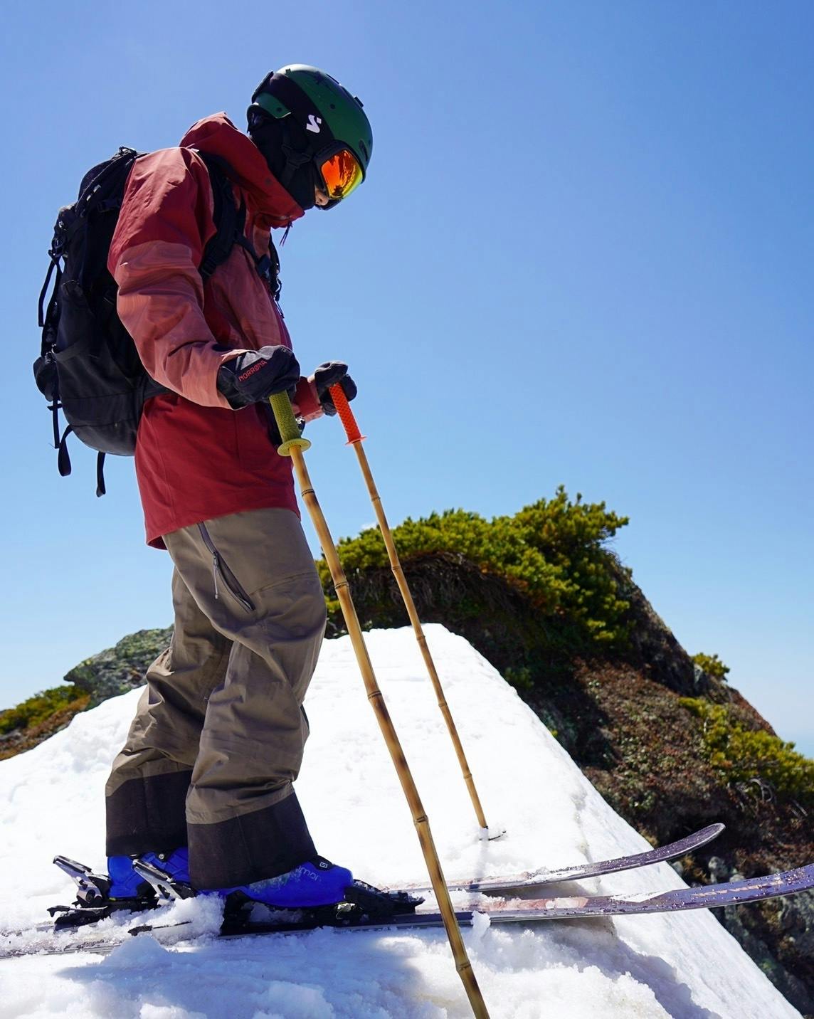 バンブーポール 108cm ストック スキー 竹 - スキー