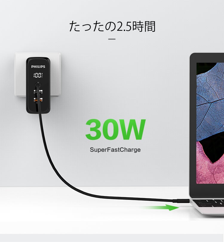 PHILIPS製最新！充電器とモバイルバッテリーが一体化したアダプター