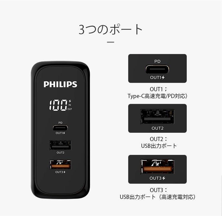 PHILIPS製最新！充電器とモバイルバッテリーが一体化したアダプター - CAMPFIRE (キャンプファイヤー)