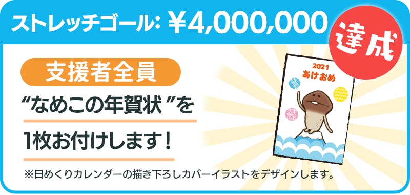 21 なめこ日めくりカレンダー 復活プロジェクト Campfire キャンプファイヤー