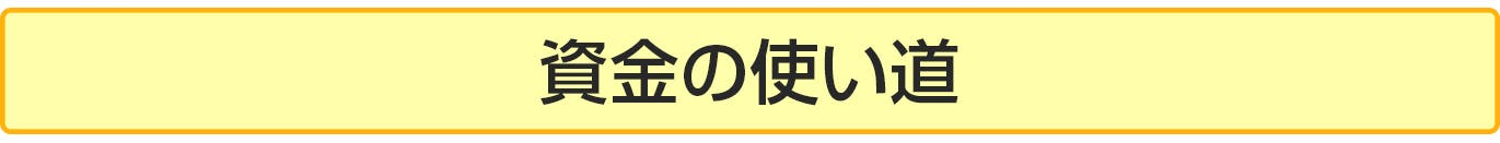 資金の使い道