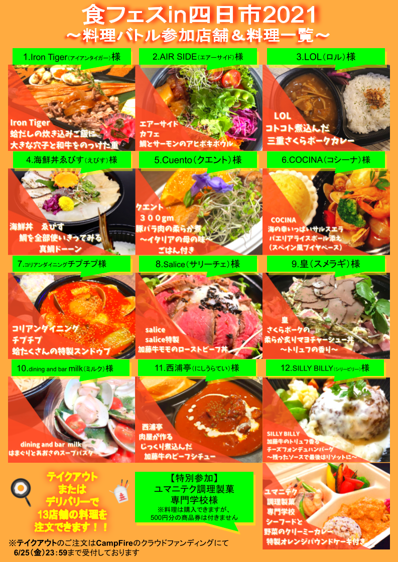 食フェスin四日市 飲食で地域を盛り上げたい アクティビティ Campfire キャンプファイヤー