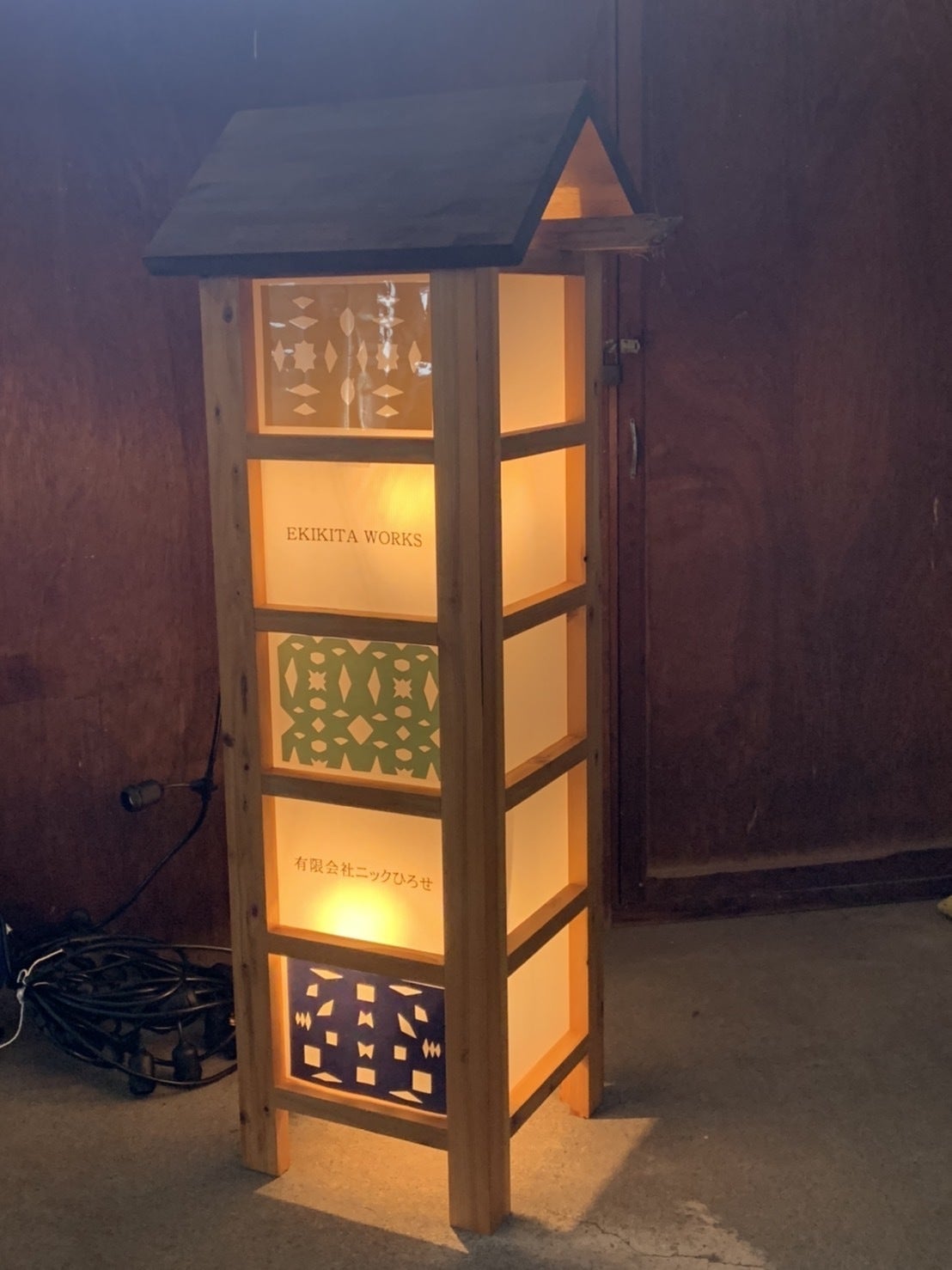 灯篭の試作品完成 Campfire キャンプファイヤー