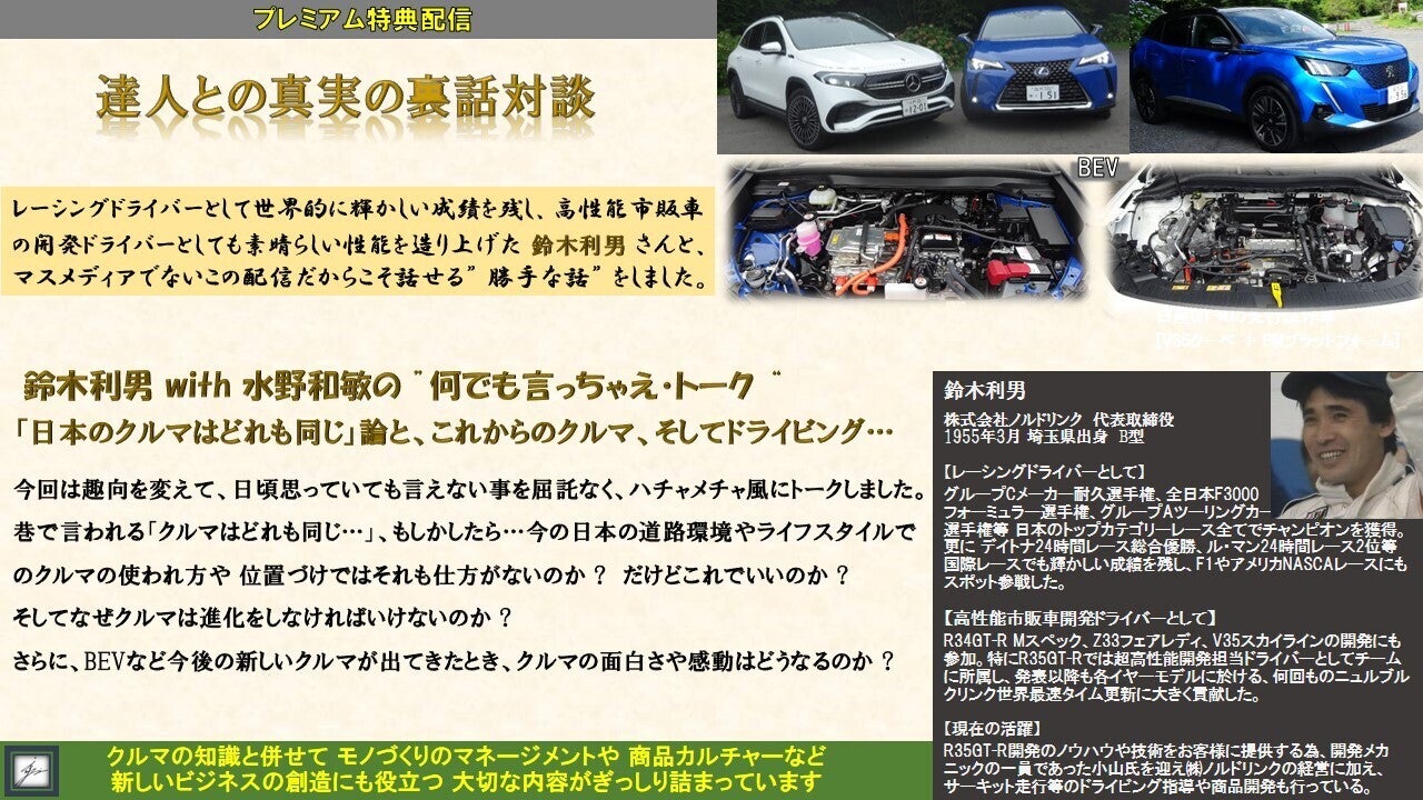 達人との裏話対談 鈴木利男 With 水野和敏の 何でも言っちゃえ トーク Campfireコミュニティ