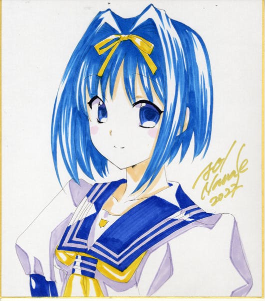 手描きイラスト【アズールレーン 】【綾波】大色紙 七瀬葵 2025年11月最新艦隊戦アニメランキングおすすめTOP23あにこれβ