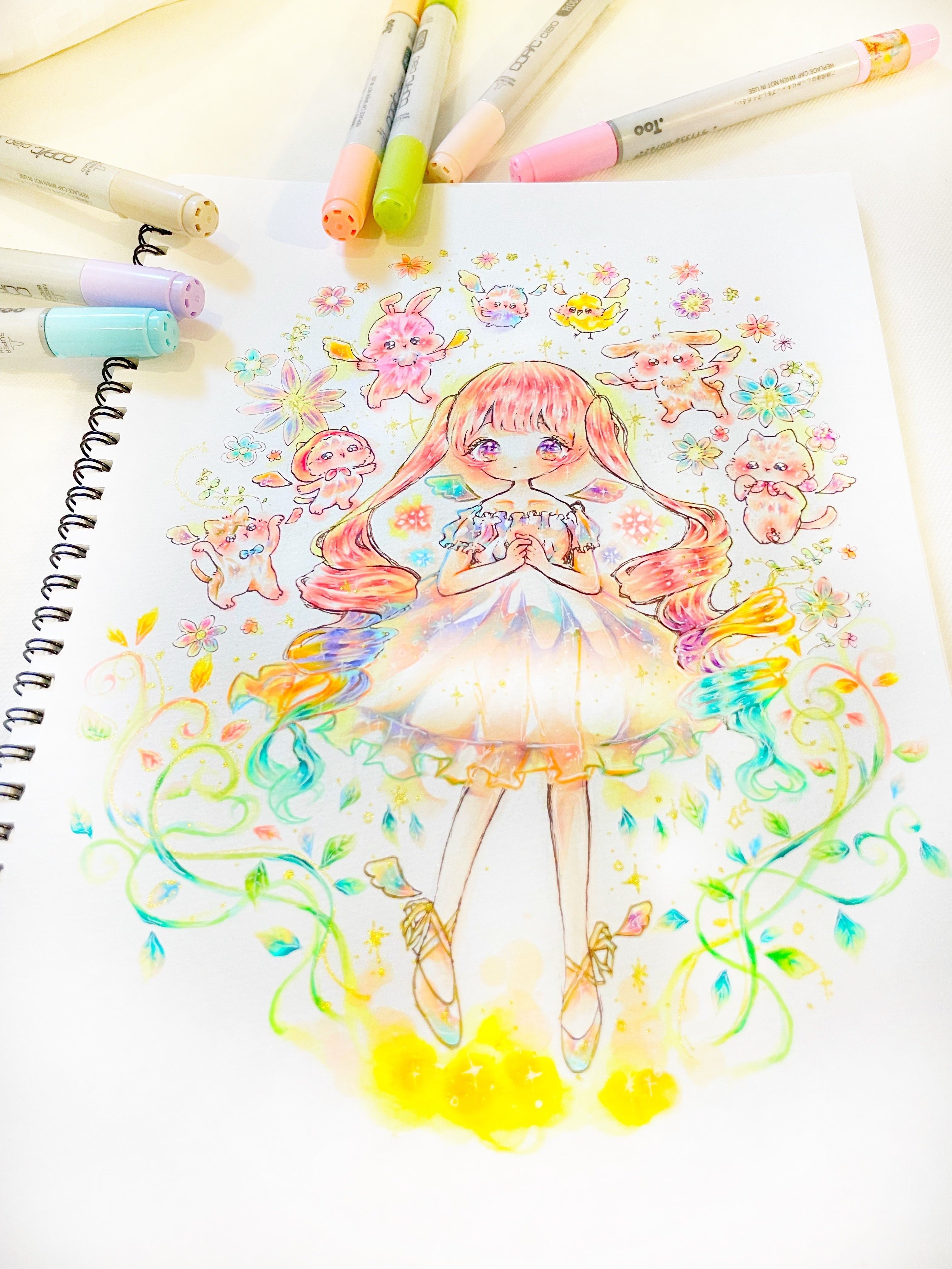 新しいイラストを描きました Campfire キャンプファイヤー