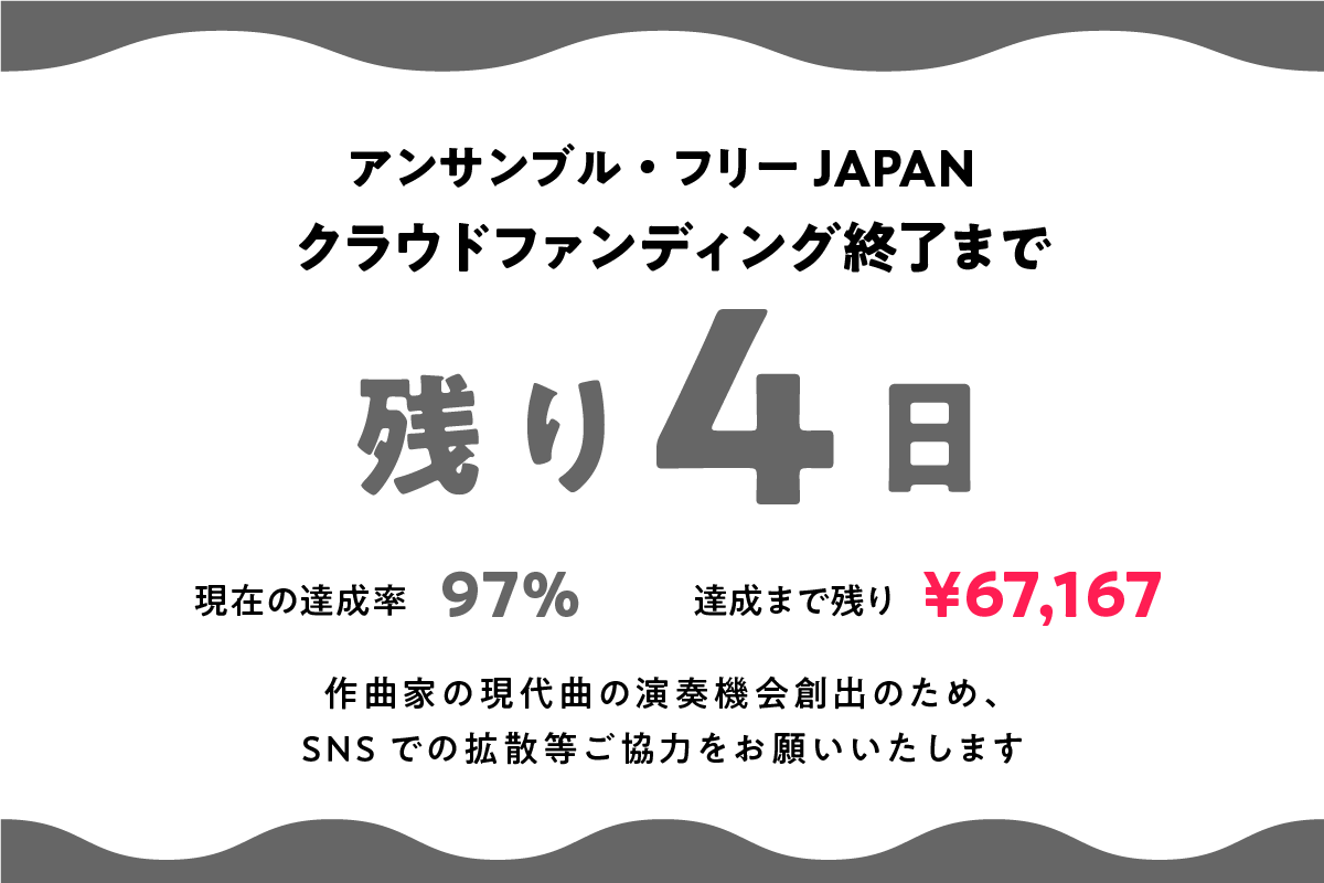 残り4日 達成率97 代表 浅野よりクラウドファンディングについて Campfire キャンプファイヤー