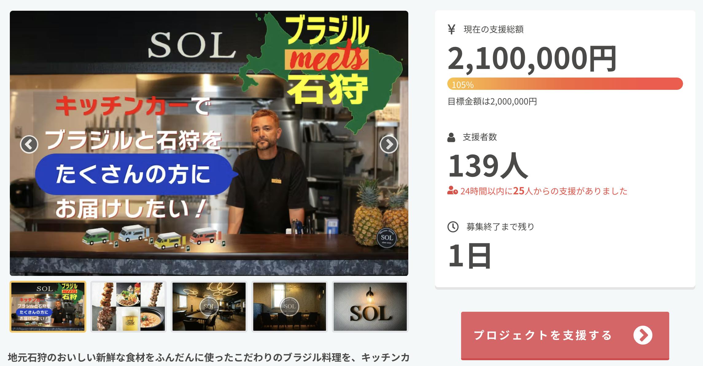 活動報告・ありがとうございます！！ご支援が目標の２,000,000円を達成しました！ - CAMPFIRE (キャンプファイヤー)