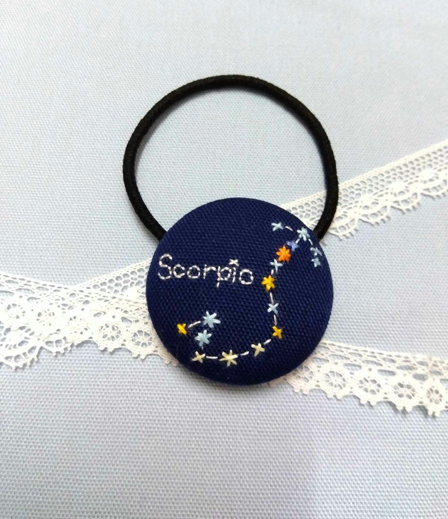 レース刺繍38ミリくるみボタンヘアゴム ハギレ活用！】100均キットで