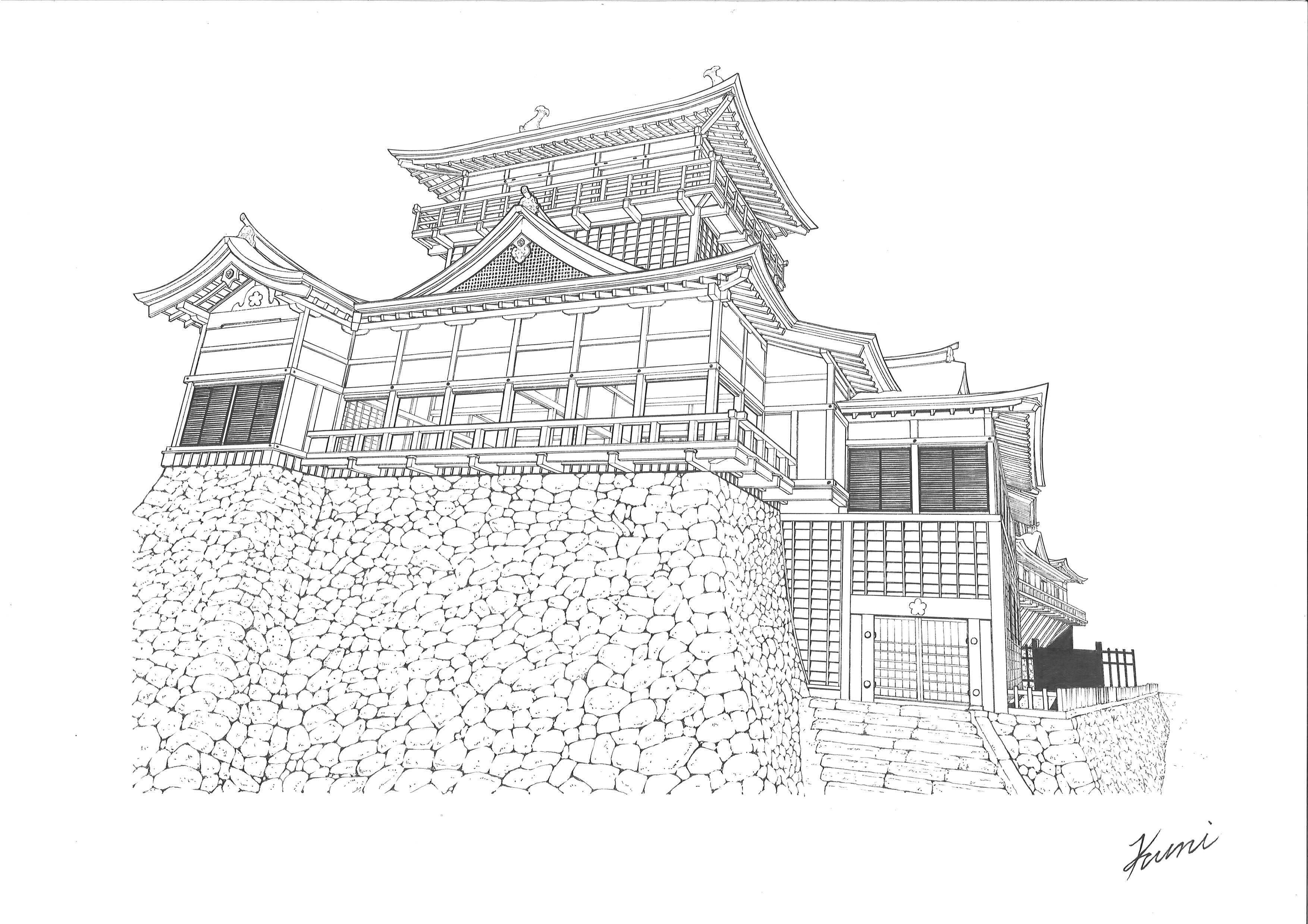 御城印に使うかもの高山城イラスト - CAMPFIRE (キャンプファイヤー)