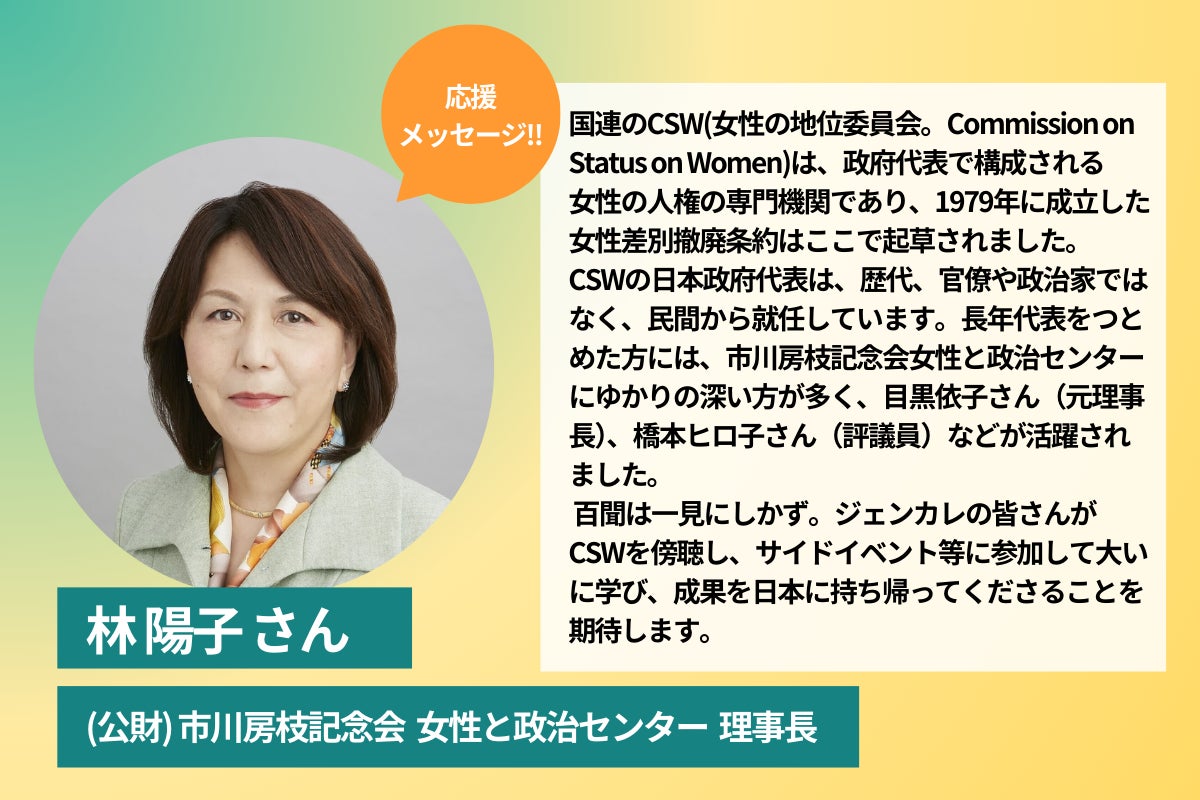 公益財団法人 市川房枝記念会 女性と政治センター理事長の【林