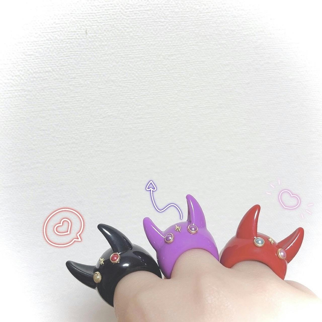 ピアス猫黒レジン薔薇ビジュー紫パール夜推しアニメコスプレ