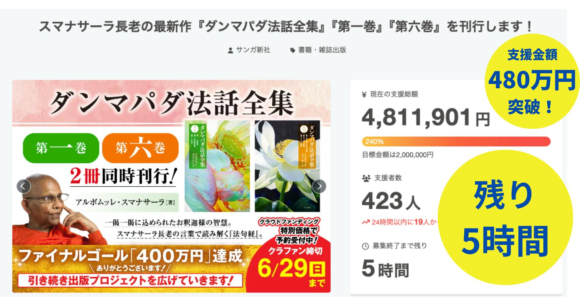 スマナサーラ長老の最新作『ダンマパダ法話全集』『第一巻』『第