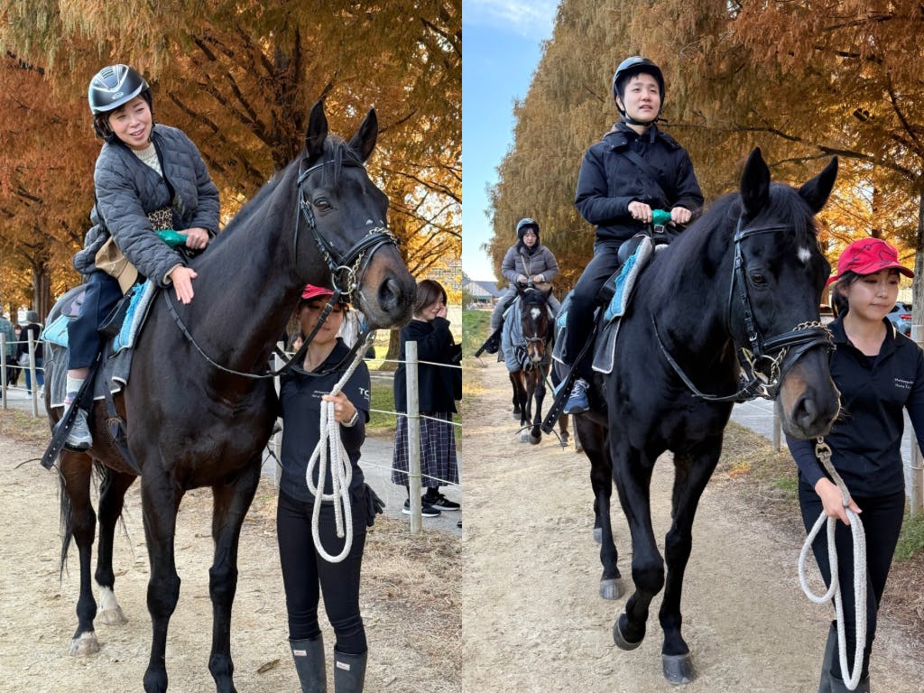 残り 3日間】ゴールドフラッグ＆フルーキーが「馬さんぽ（乗馬
