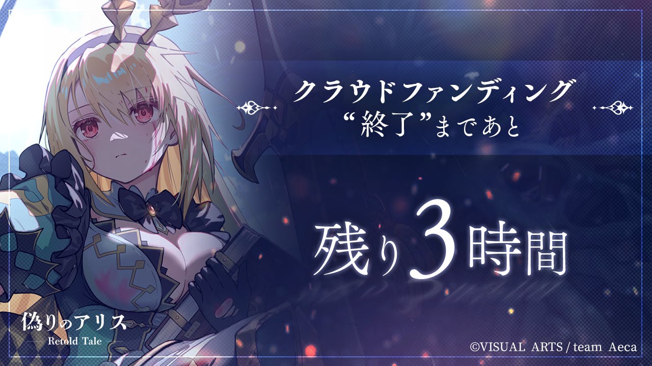 きい様 アリス追加分 クラウドファンディング終了まであと3時間です！ - CAMPFIRE (キャンプ