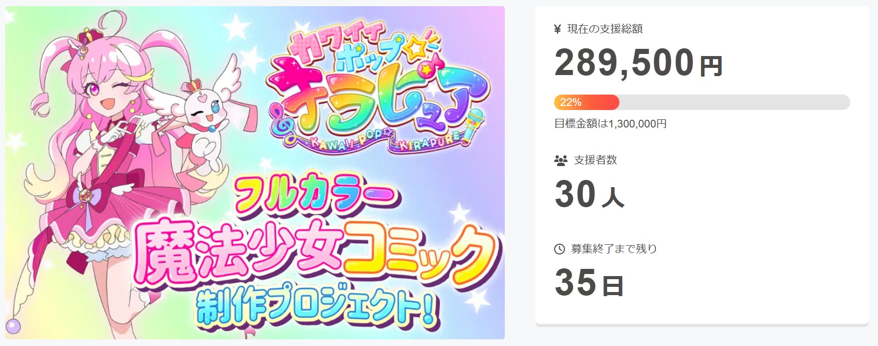 フルカラー魔法少女コミック『カワイイポップ☆キラピュア』制作