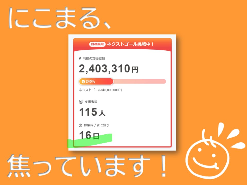 にこまる、焦ってます！』応援団をどんどん増員しましょう
