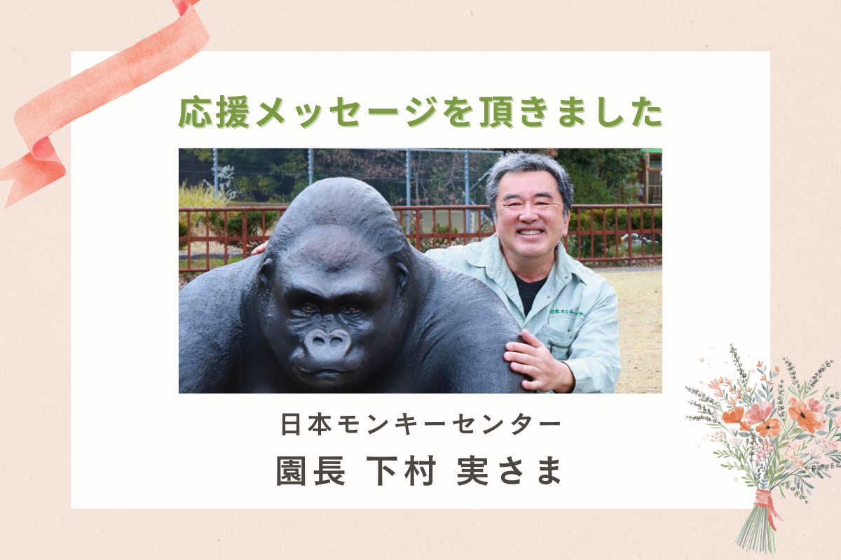 応援メッセージのご紹介】園長 下村実さま（日本モンキーセンター 