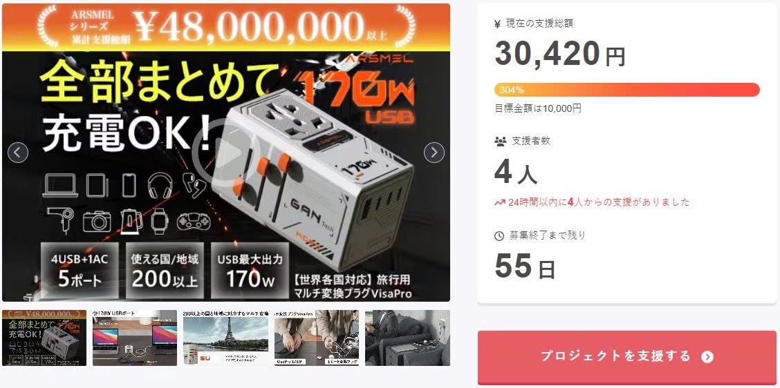 スタートから30分で【100%目標達成】できました！ - CAMPFIRE