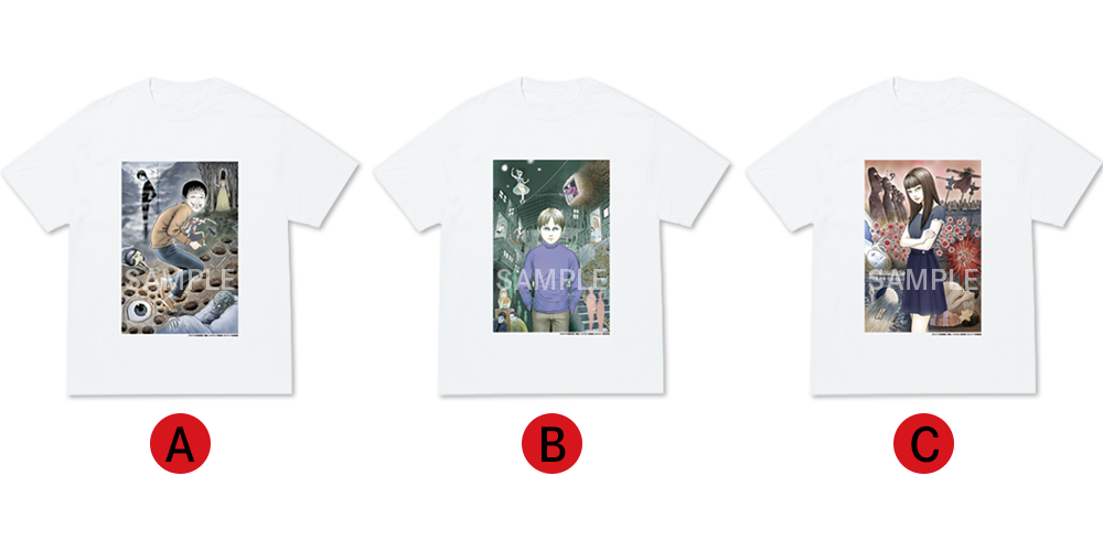 伊藤潤二 描き下ろしジャケットイラストTシャツ（全3種）】紹介
