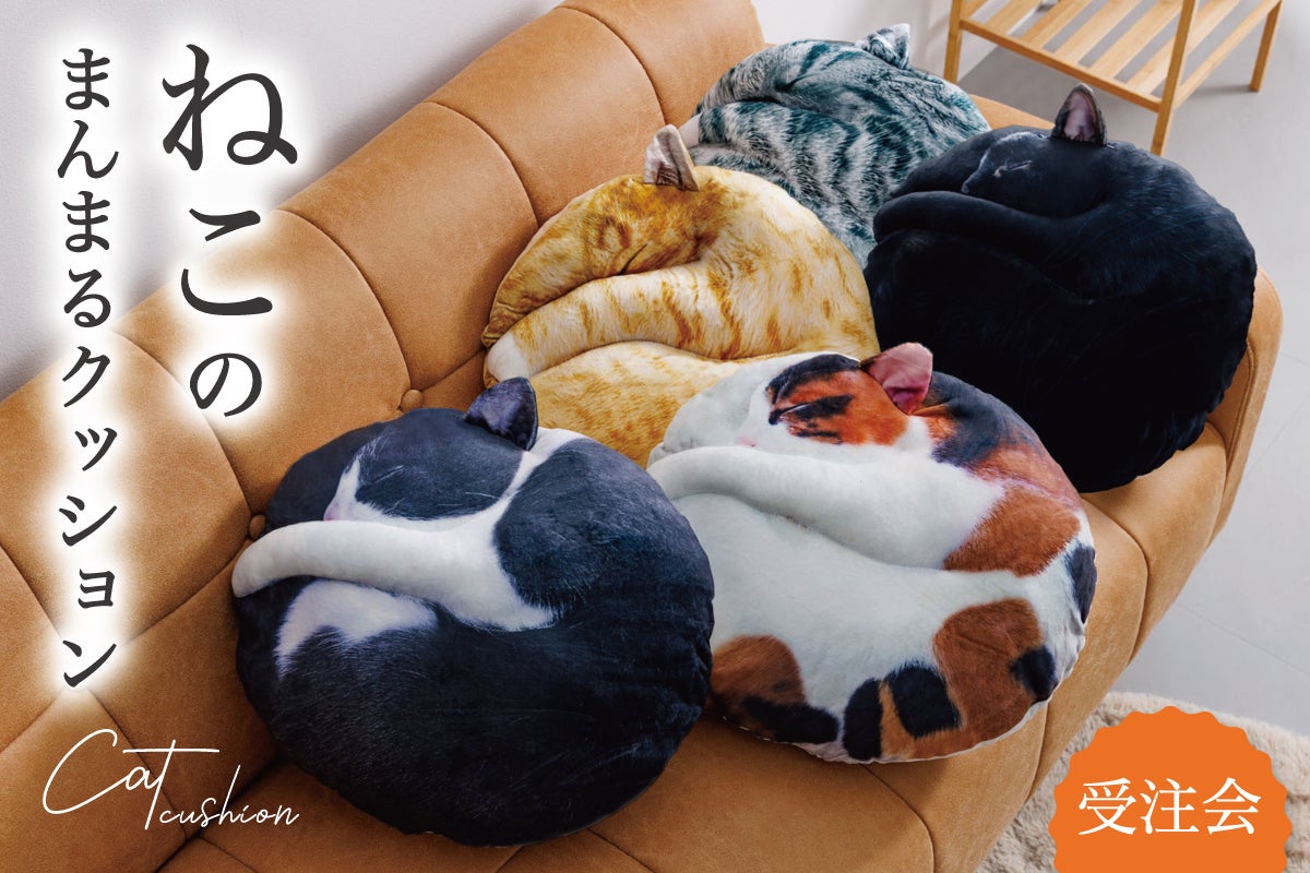 本日12:00〜販売開始／ 『まるで猫!?なクッション〜necomaru〜』に