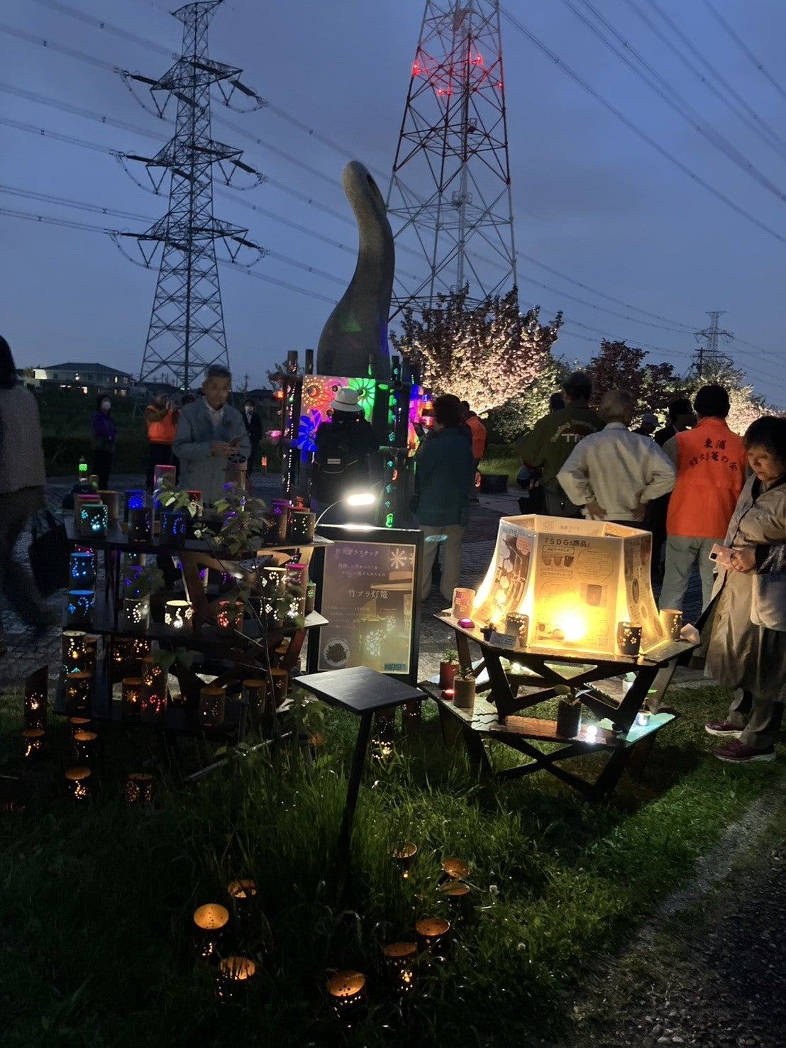 ご報告】於大まつり前夜祭「夜桜と竹灯篭宵祭り」に参加してきました