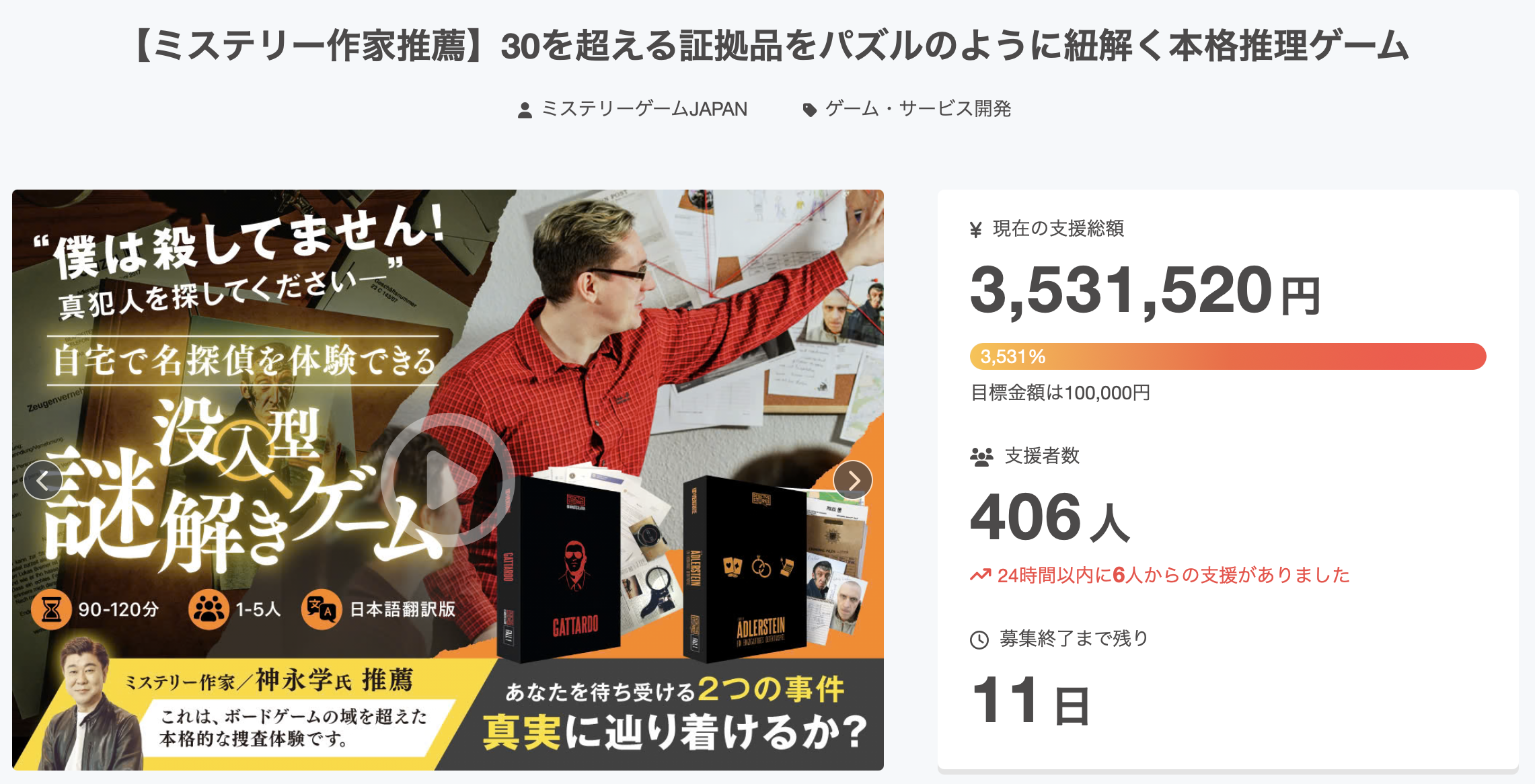 御礼】支援者400名突破！大反響をいただき誠にありがとうございます 