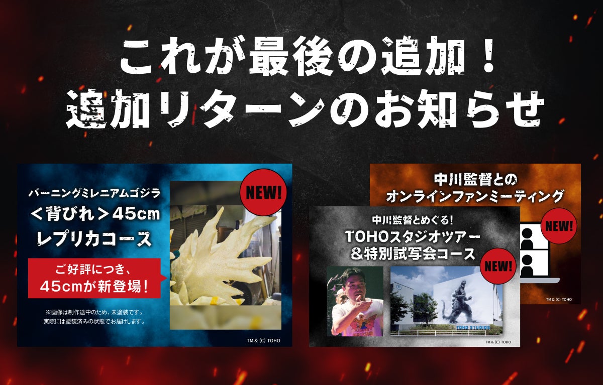 本日17時受付開始【最後のリターン追加！】45cm背びれ＆80名限定の特別