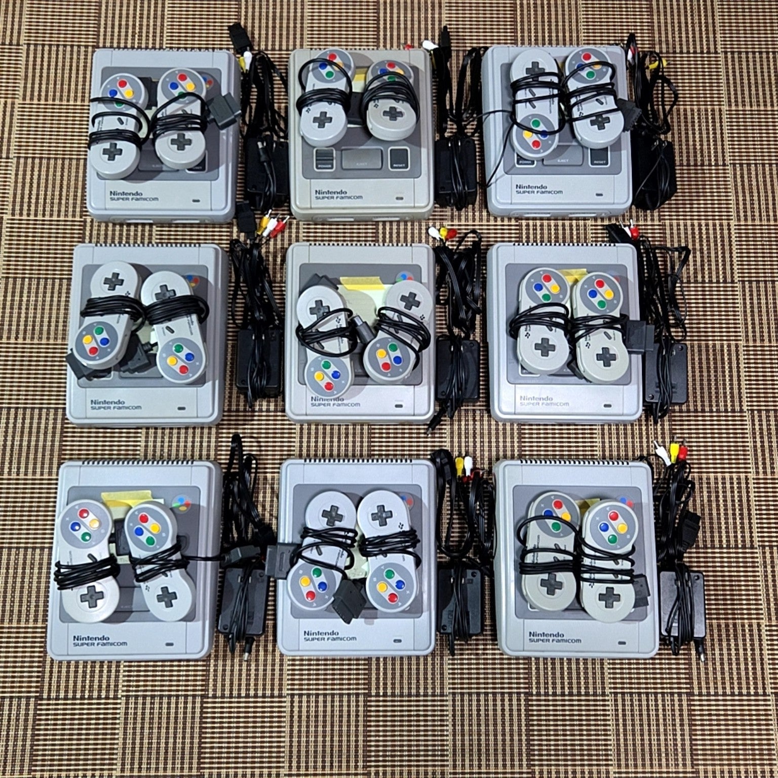 スーパーファミコン9台、動作確認完了！お届け準備も終盤です
