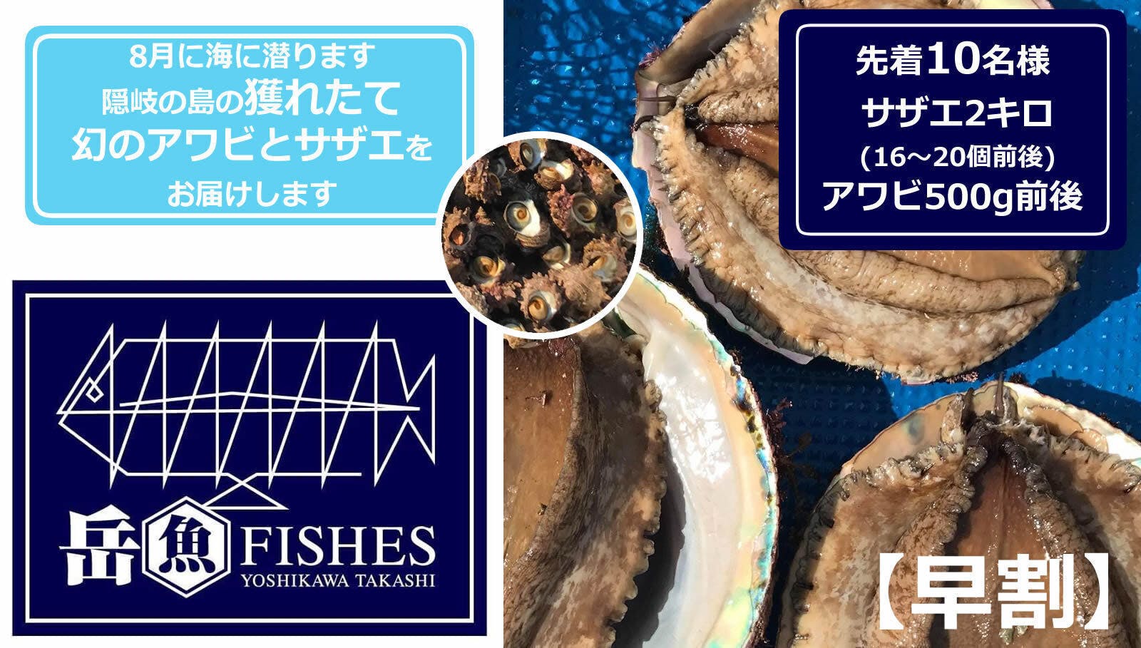 隠岐諸島の新鮮なサザエ 幻のアワビをお届けしたい 隠岐の美味しい魚介類を広めたい Campfire キャンプファイヤー 隠岐諸島の新鮮なサザエ 幻のアワビをお届けしたい 隠岐の美味しい魚介類を広めたい Campfire キャンプファイヤー