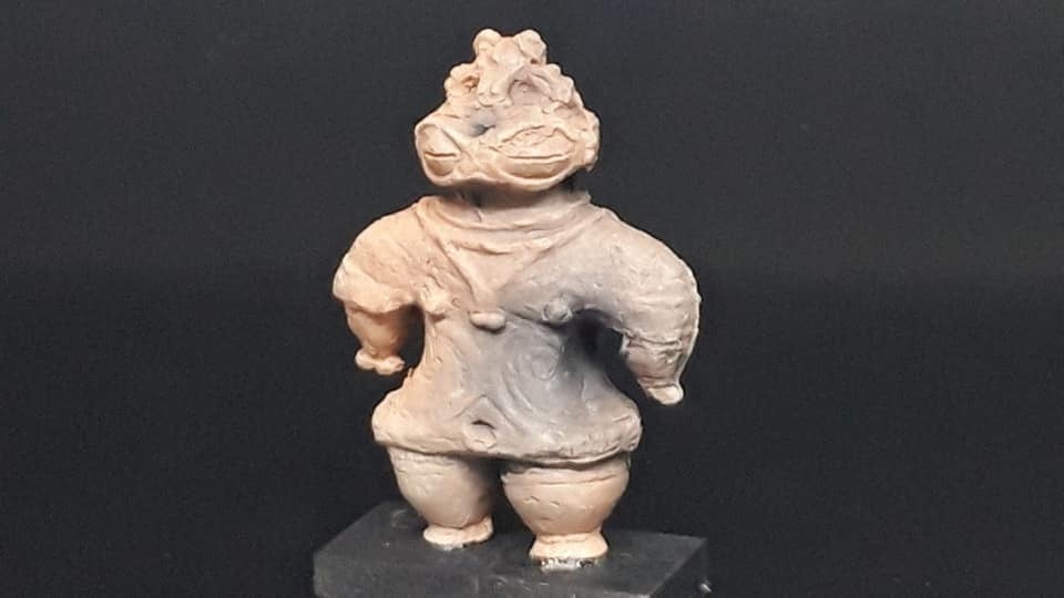 国宝「縄文の女神」45㎝台座込 原寸大リアルレプリカ出土着色 限定1個
