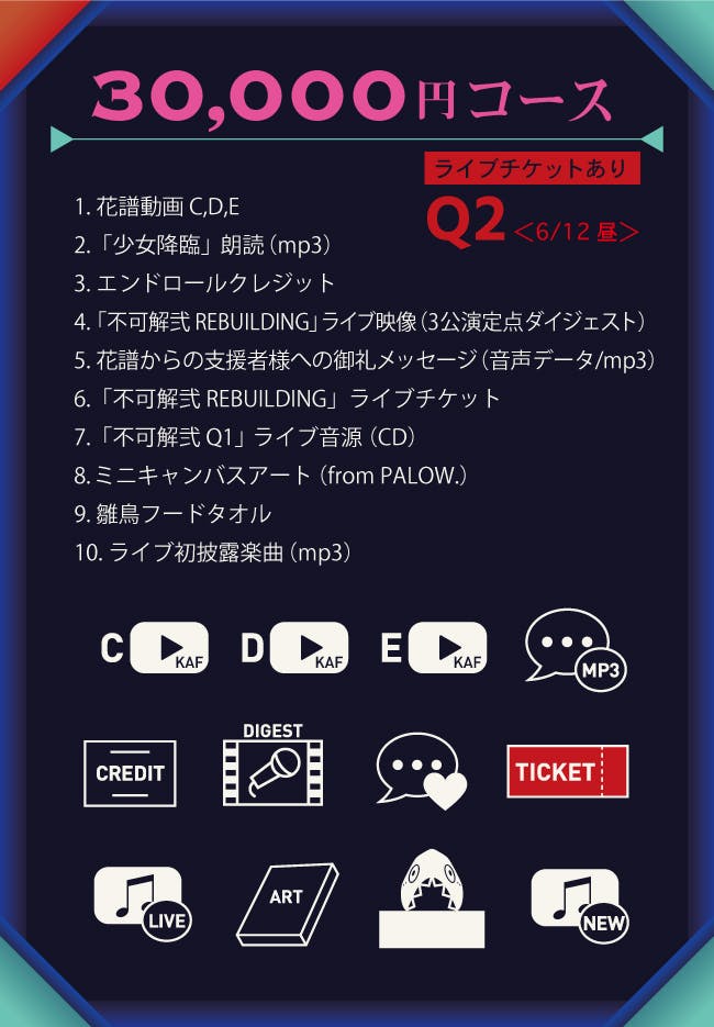 花譜2nd ONE-MAN LIVE「不可解弐REBUILDING」につきまして