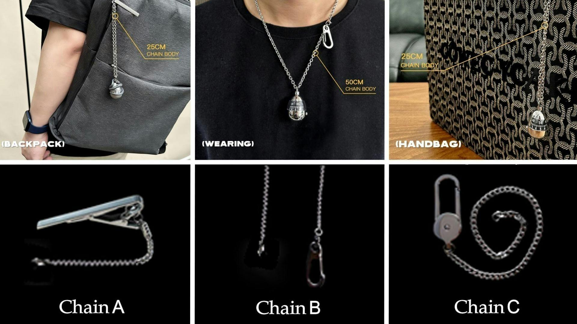 Engraved Narrow Wallet Chain (Short)